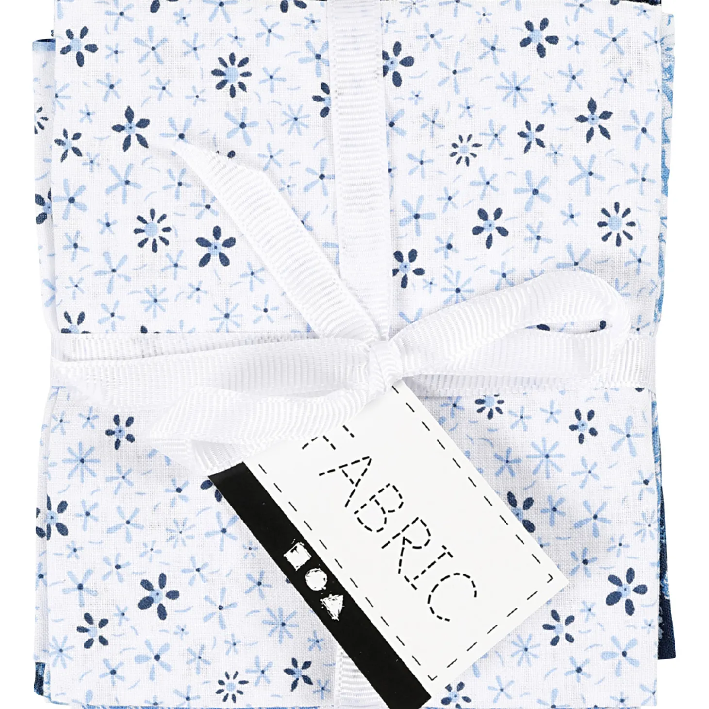 Patchwork Stof Blauw 45x55cm, 4st.