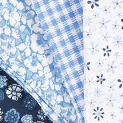 Patchwork Stof Blauw 45x55cm, 4st.