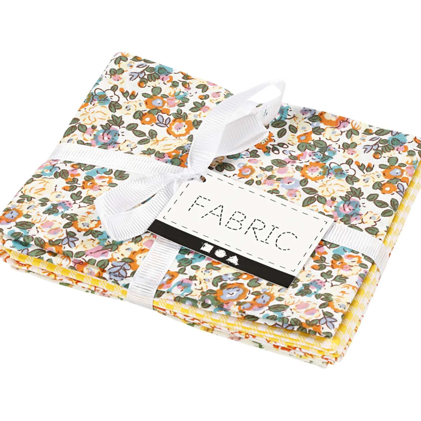 Patchwork Stof Geel 45x55cm, 4st.