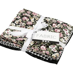 Patchwork Stof Zwart 45x55cm, 4st.