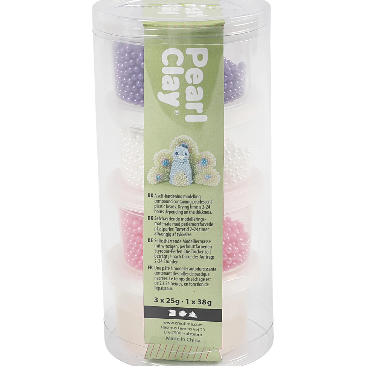 Pearl Clay Roze, Paars, Wit, 3x25gr