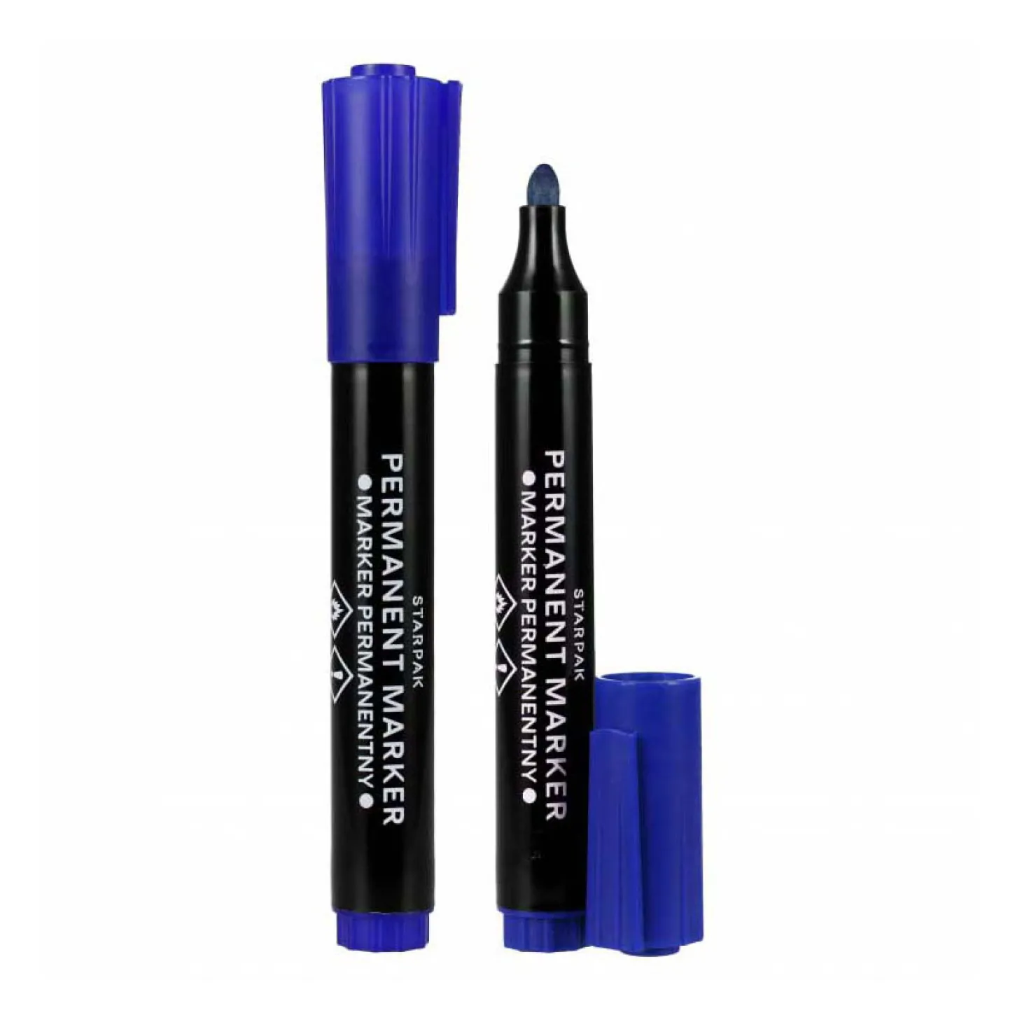 Permanent Stift Rond Blauw, 12st.
