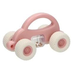 Peuter Speelgoedauto met Rammelaar - Pastel Roze