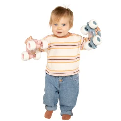 Peuter Speelgoedauto met Rammelaar - Pastel Blauw