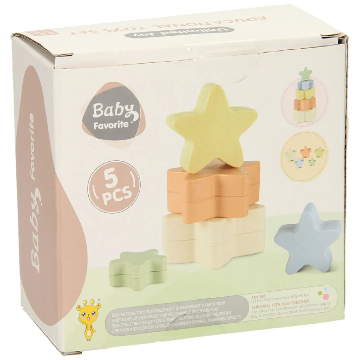 Peuter Stapeltoren Ster Pastel, 5dlg.