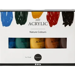 Pigment Art Acrylverf Natuurlijke Kleuren, 5x75ml