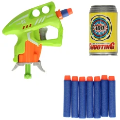 Pistool met Foam Pijltjes en Blikjes Targets