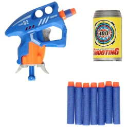 Pistool met Foam Pijltjes en Blikjes Targets