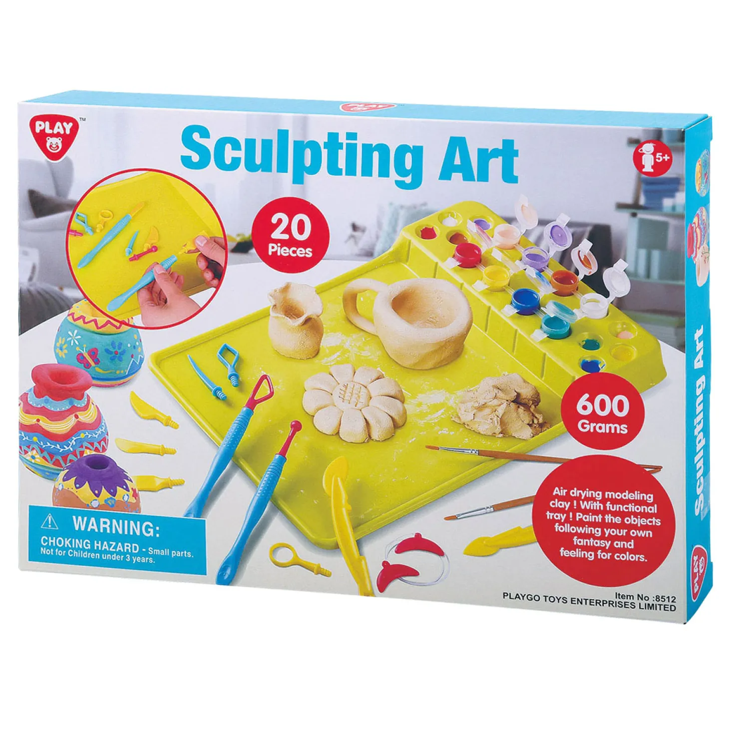 Playgo Beeldhouwen Kleiset met Verf en Accessoires - 20dlg.