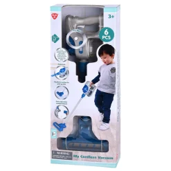 Playgo Draadloze Stofzuiger Grijs Blauw - 6dlg.