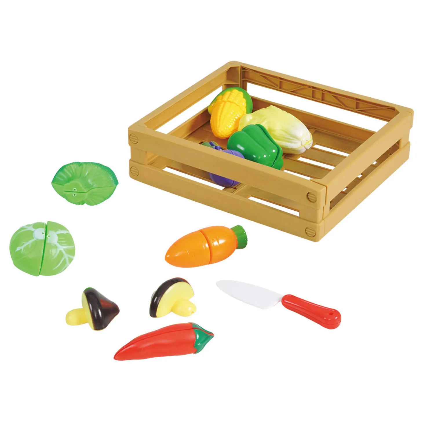 Playgo Gesneden Speelgroenten in Kratje - 11dlg.