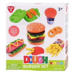 Playgo Hamburger Kleiset - 4 Kleipotjes