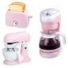 Playgo Keukenmixer - Koffiezetapparaat en Broodrooster Roze - 7dlg.