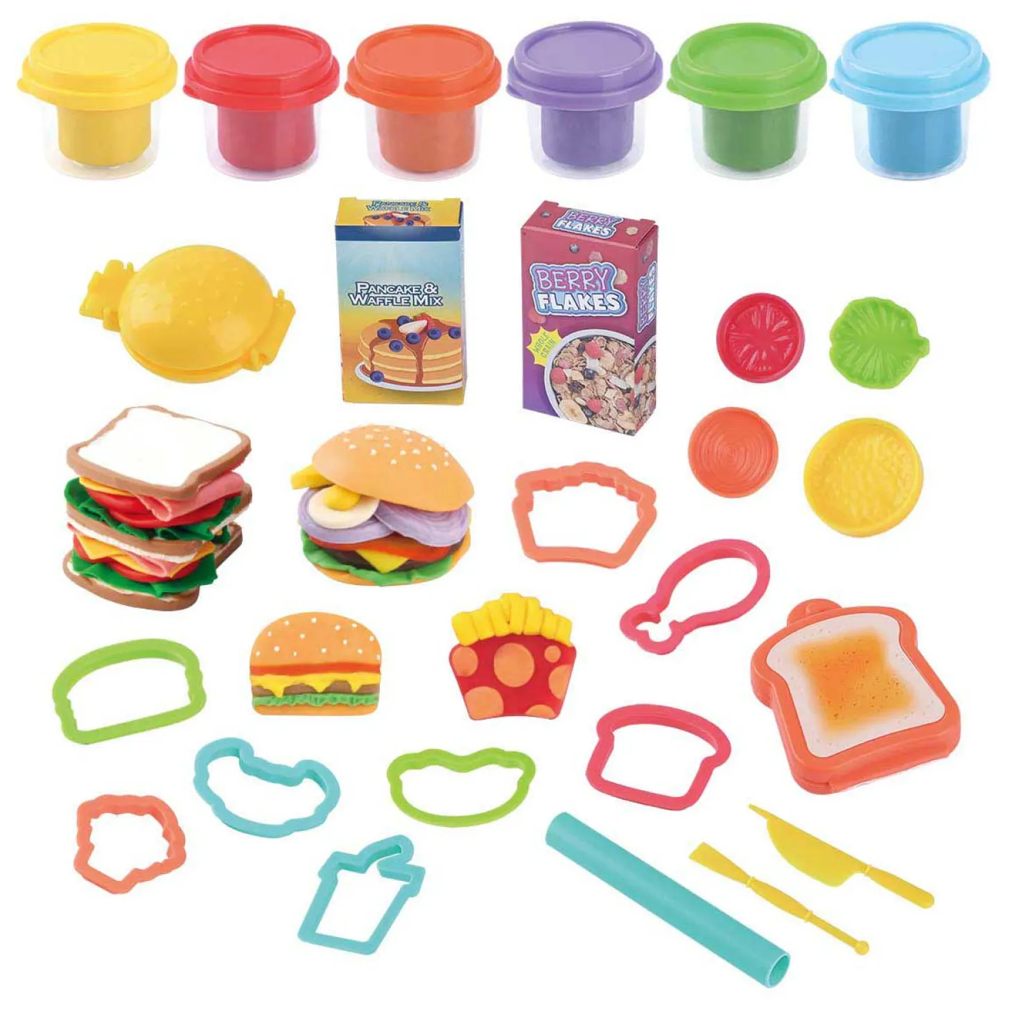 Playgo Lunch en Snoep Kleiset - 6 Kleipotjes