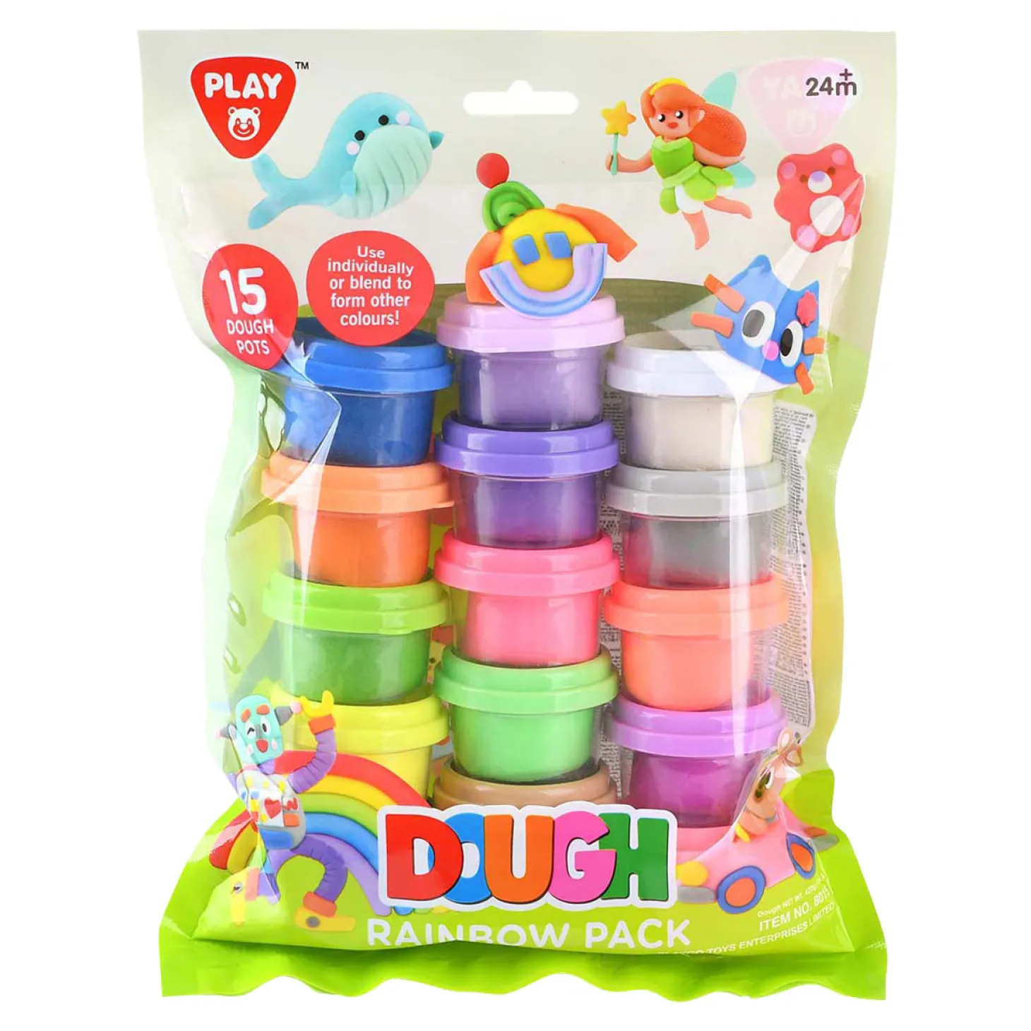 Playgo Rainbow Kleiset - 15 Kleipotjes