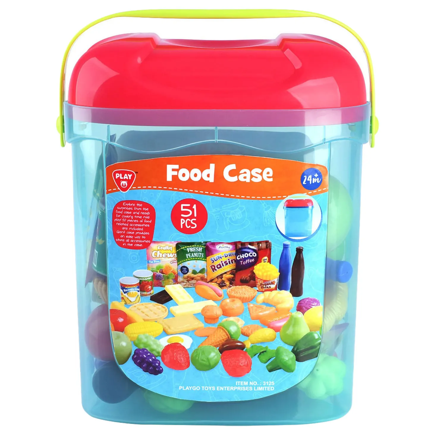 Playgo Speelgoed Eten in Opbergbox - 51dlg.