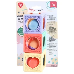 Playgo Stapelblokken met Rammelaar - 3dlg.