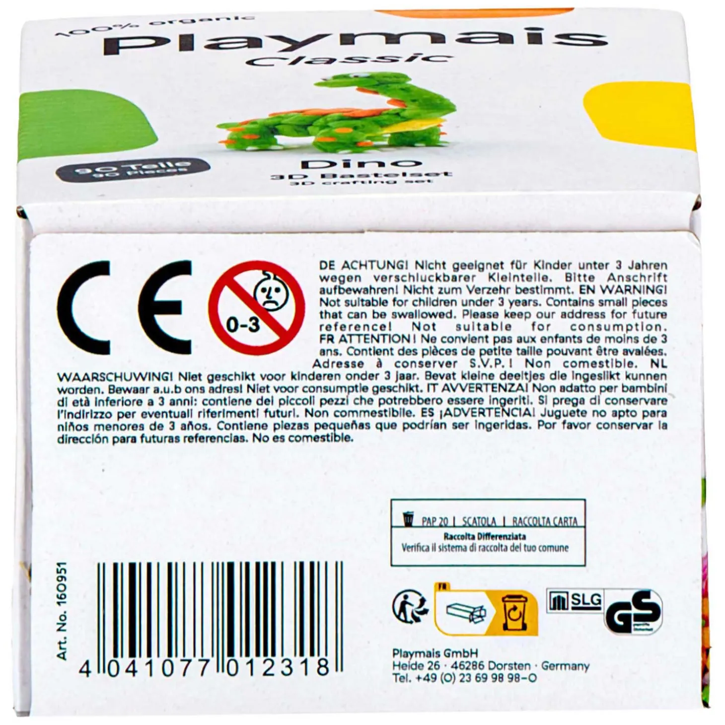 PlayMais Classic 3D Dino - 90 Stukjes