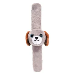 Pluche Klaparmband Hondje Grijs