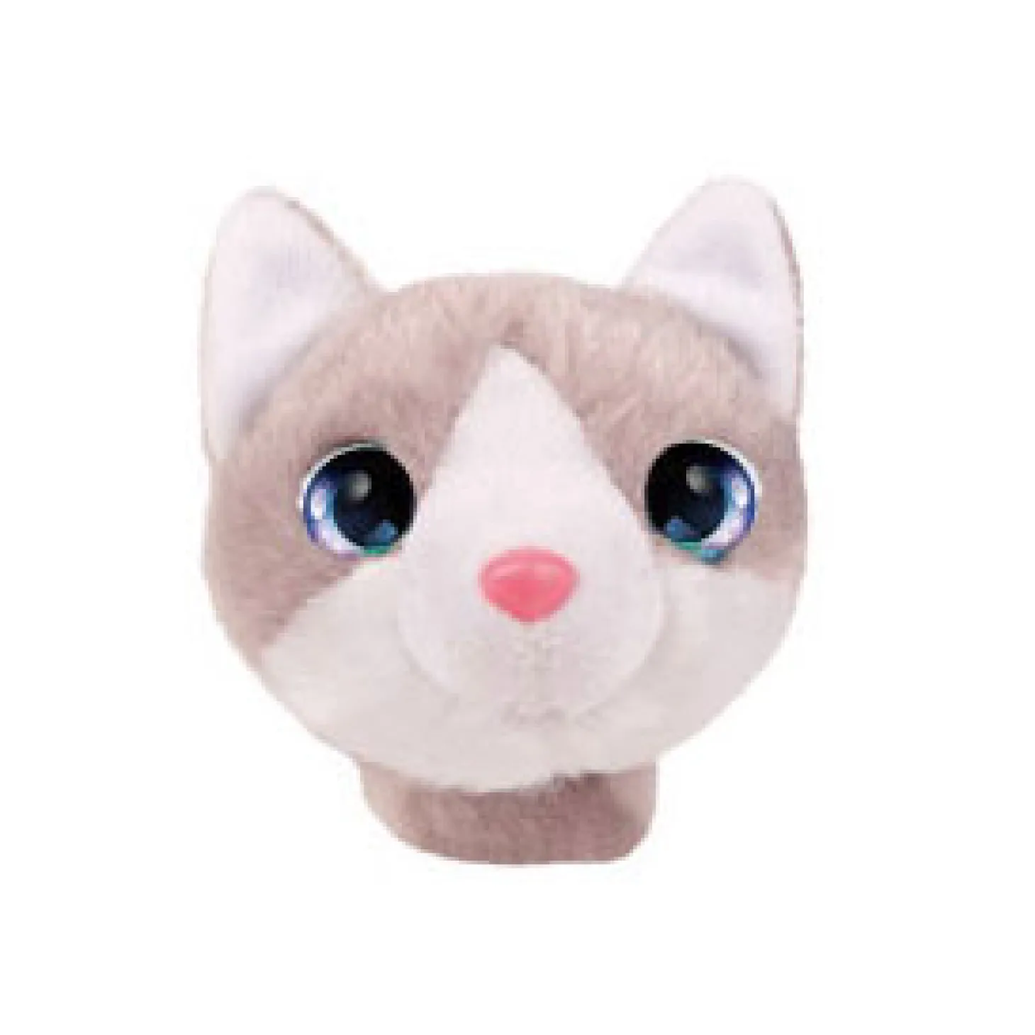 Pluche Klaparmband Katje Grijs