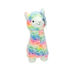 Pluche Regenboog Alpaca Knuffel - 28cm