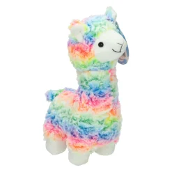 Pluche Regenboog Alpaca Knuffel - 28cm