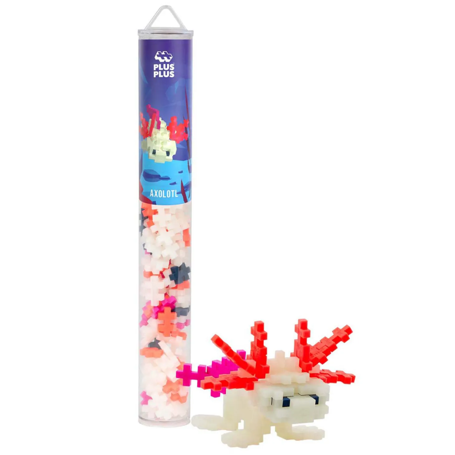 Plus-Plus Axolotl Tube Bouwset, 100st.