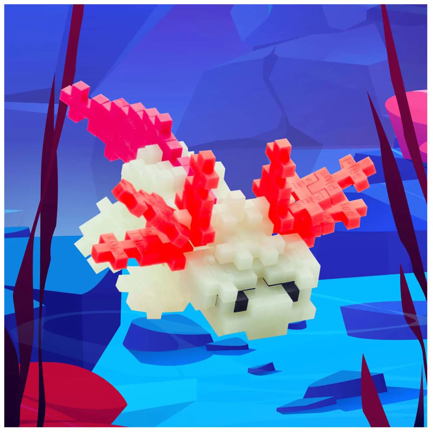 Plus-Plus Axolotl Tube Bouwset, 100st.