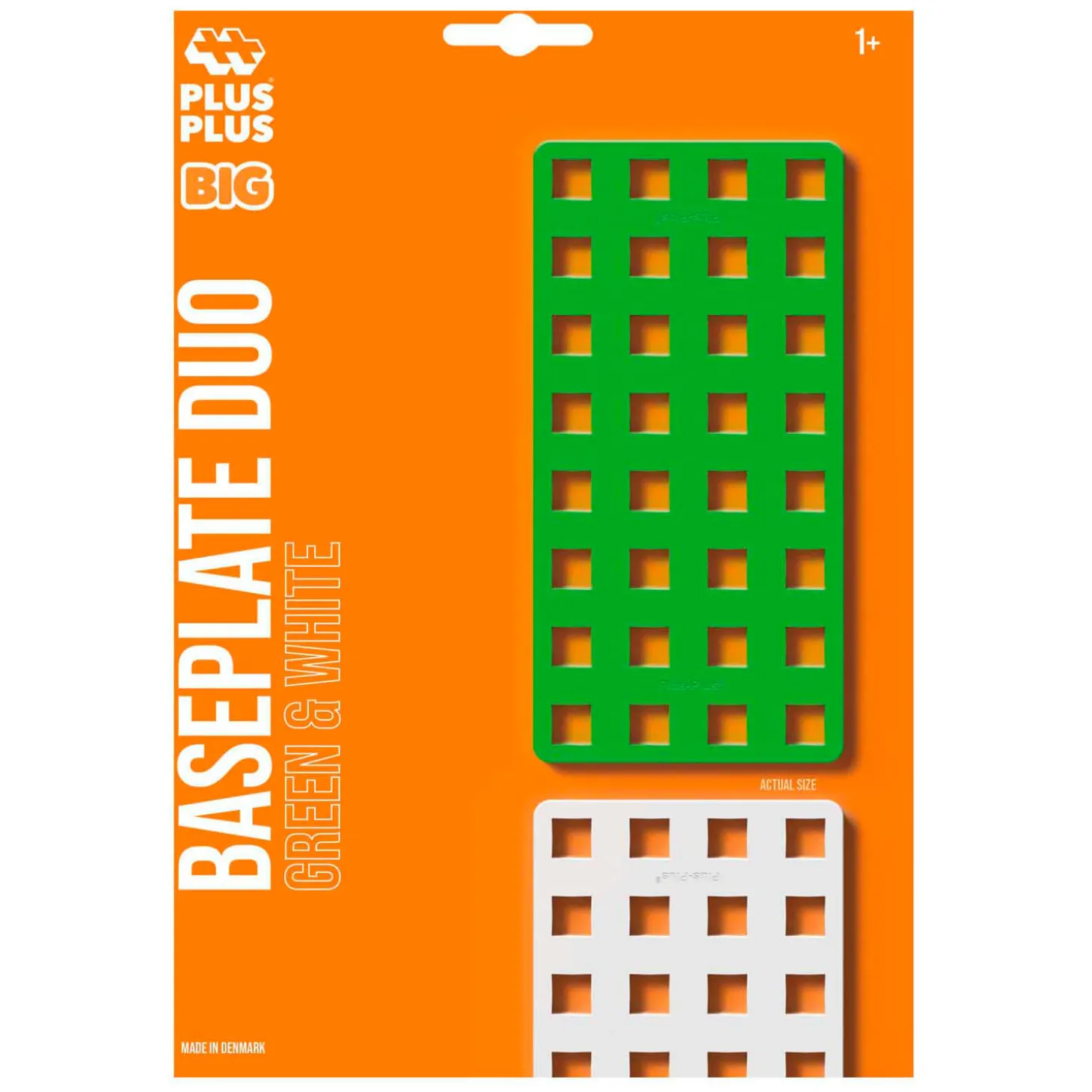 Plus-Plus BIG Bouwplaat Wit/Groen, 2st.