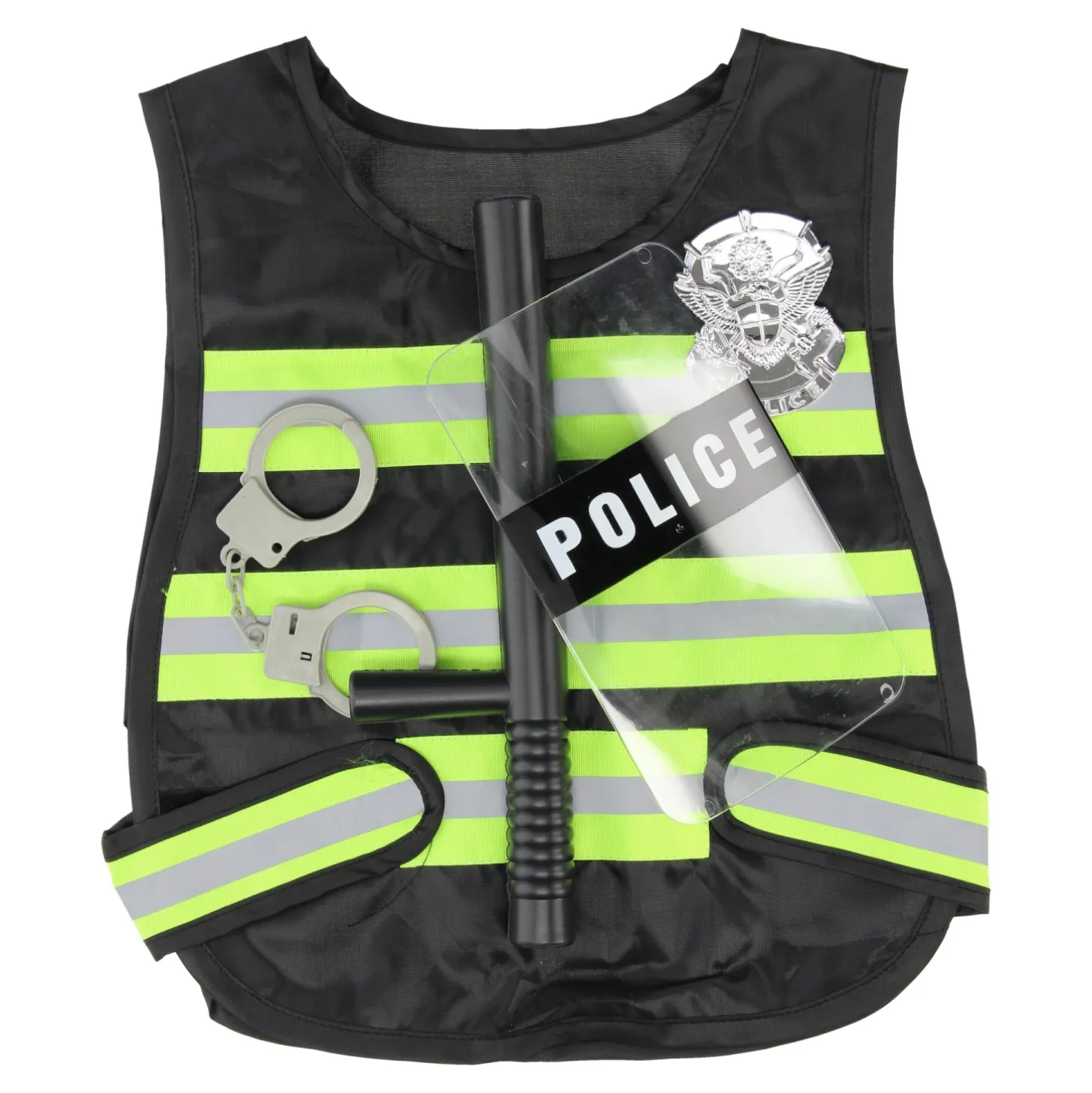 Politieset met Knuppel & Handboeien, 4dlg.