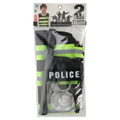 Politieset met Knuppel & Handboeien, 4dlg.