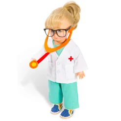 Poppen Doktersoutfit met Stethoscoop, 28-35 cm