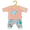 Poppen Fluffy Pyjama Roze Walvis, 28-35 cm
