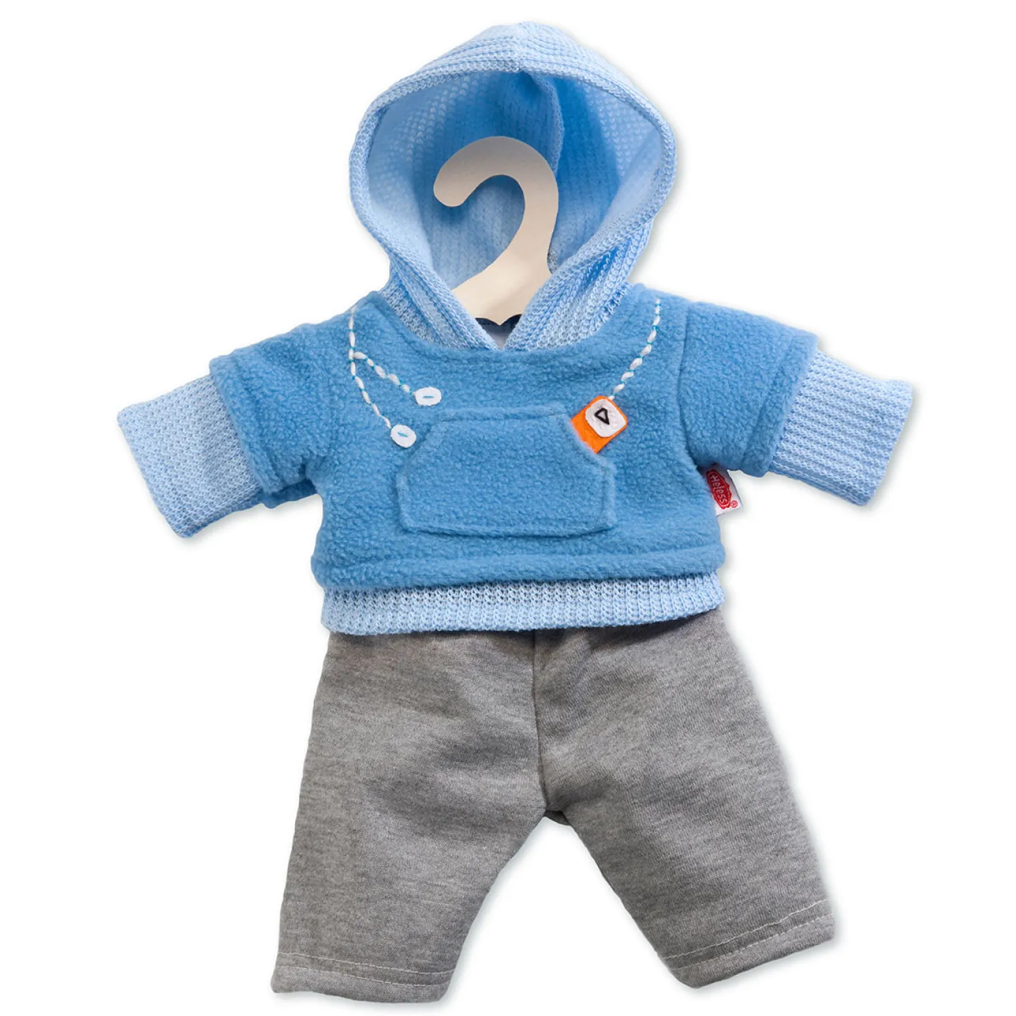 Poppen Jogging Outfit - Blauw, 35-45 cm