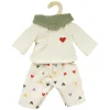Poppen Ribfluwelen Broek Hartjesconfetti, 35-45 cm
