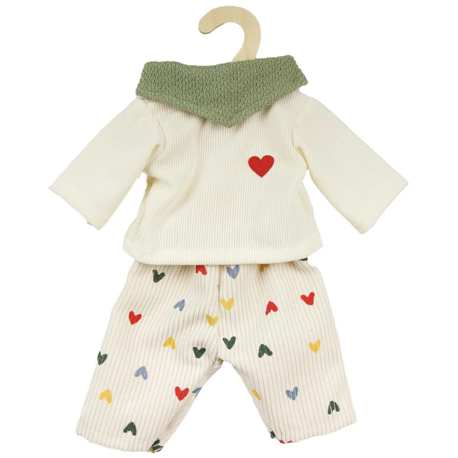 Poppen Ribfluwelen Broek Hartjesconfetti, 35-45 cm