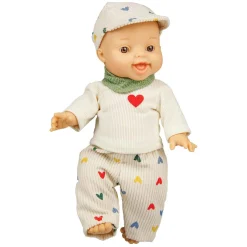 Poppen Ribfluwelen Broek Hartjesconfetti, 35-45 cm