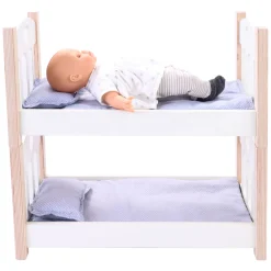 Poppen Stapelbed Grijs/Wit