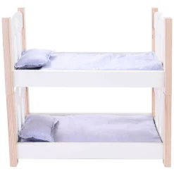 Poppen Stapelbed Grijs/Wit