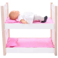 Poppen Stapelbed Roze/Wit