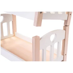 Poppen Stapelbed Roze/Wit