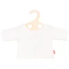 Poppen T-Shirt Wit op Kledinghanger, maat 28-35 cm