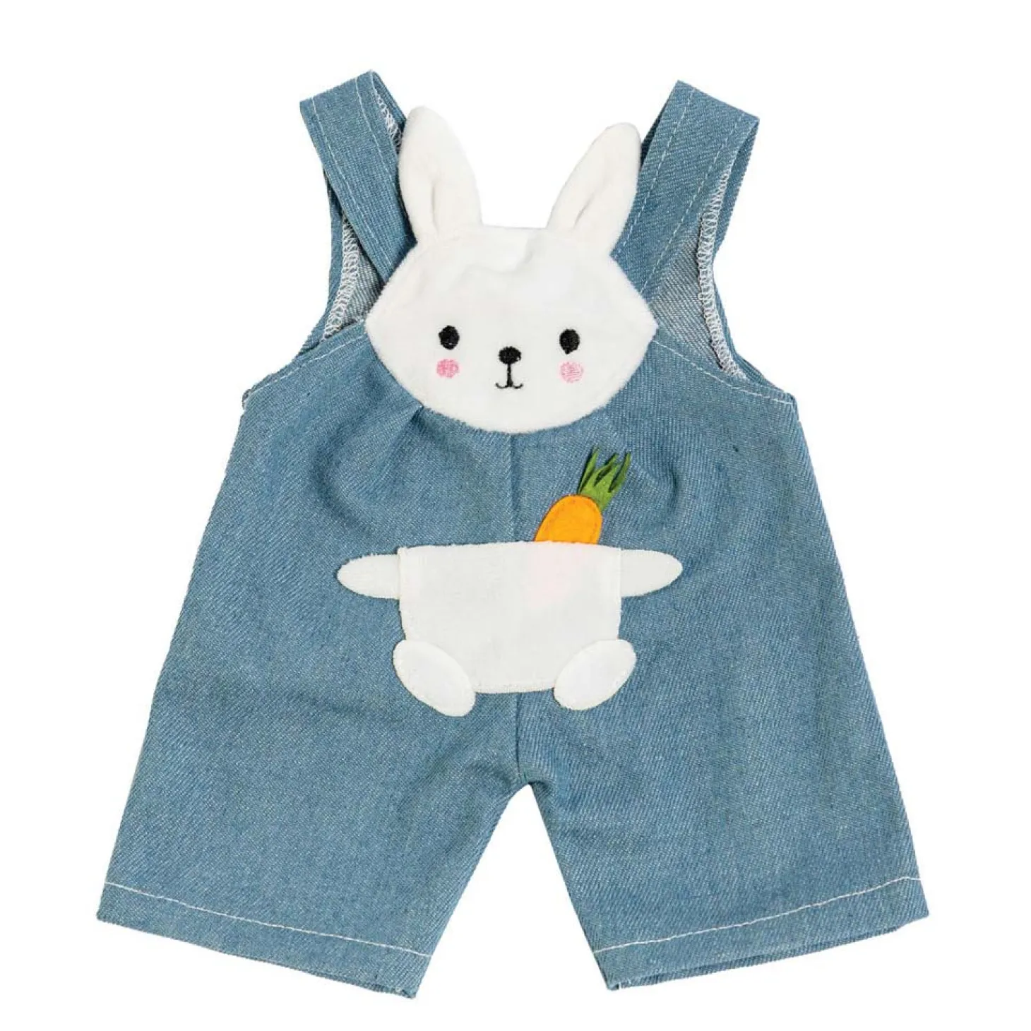 Poppen Tuinbroek met Gestreept Shirt Bunny Lou, 35-45 cm
