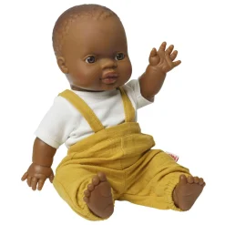 Poppen Tuinbroek Okergeel, 35-45 cm