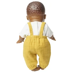 Poppen Tuinbroek Okergeel, 35-45 cm