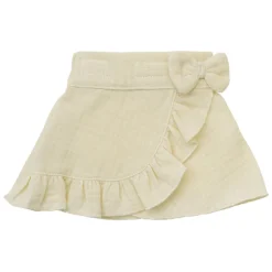 Poppen Wikkelrok Ecru met Ruches, 28-35 cm