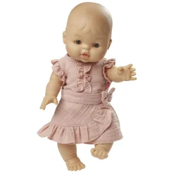 Poppen Wikkelrok Roze met Ruches, 35-45 cm