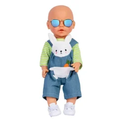 Poppen Zonnebril Goud Blauw Gespiegeld