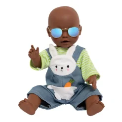 Poppen Zonnebril Goud Blauw Gespiegeld