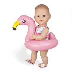 Poppen Zwemset Flamingo, 35-45 cm